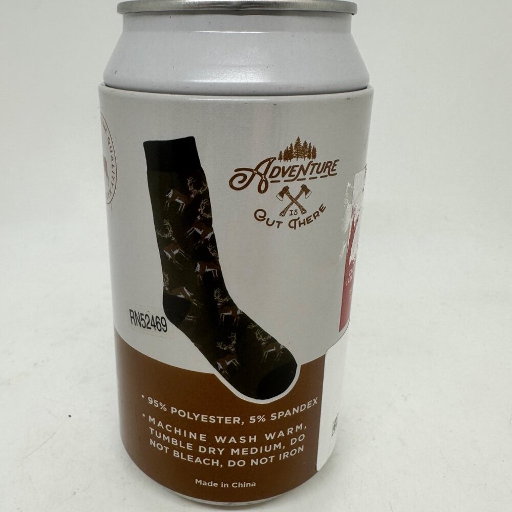 Island Dogs Camping Beer Can Socks Adventure Out There 95% Polyester 5% Spandex